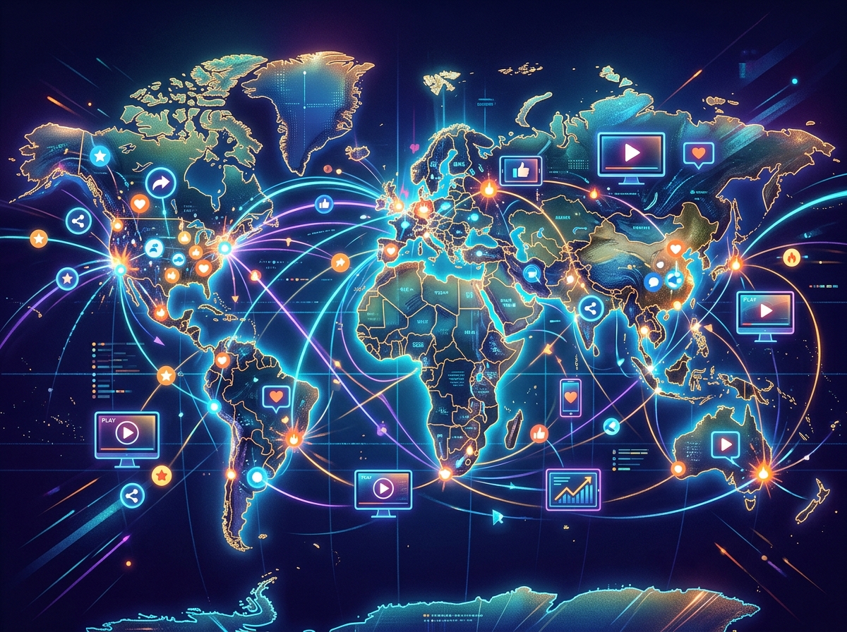 Global viral content visualization